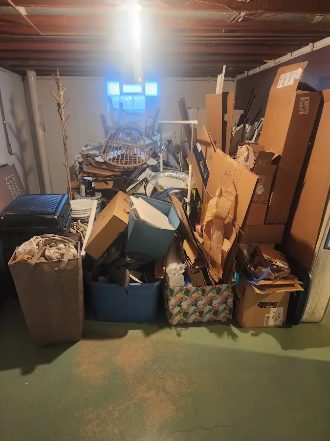 Roll-off dumpster container at job site for Cleanout Dumpster Rental in Steelton